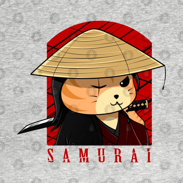 Cat Samurai by Dishaw studio